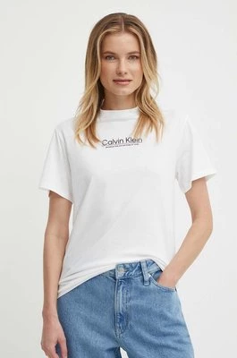 Calvin Klein t-shirt bawełniany damski kolor biały K20K207005