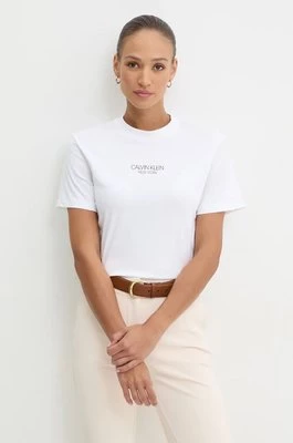 Calvin Klein t-shirt bawełniany damski kolor biały K20K208064