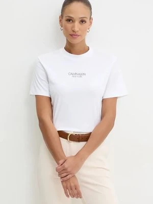 Calvin Klein t-shirt bawełniany damski kolor biały K20K208064