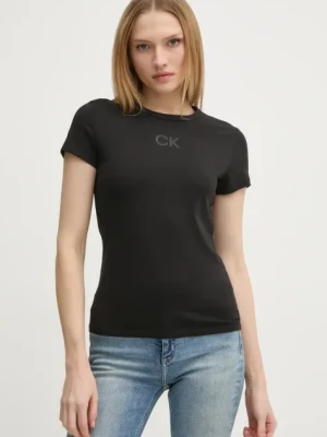 Zdjęcie produktu Calvin Klein t-shirt bawełniany damski kolor czarny K20K207974