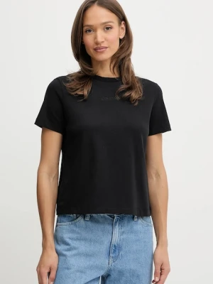 Calvin Klein t-shirt bawełniany damski kolor czarny LV044C905G