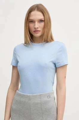 Calvin Klein t-shirt bawełniany damski kolor niebieski K20K208061