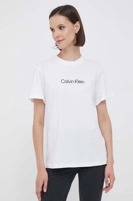 Calvin Klein t-shirt bawełniany kolor biały