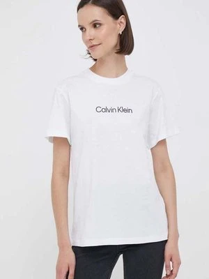 Calvin Klein t-shirt bawełniany kolor biały