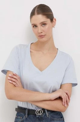 Calvin Klein t-shirt bawełniany kolor niebieski