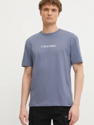 Calvin Klein t-shirt bawełniany kolor niebieski K10K111346