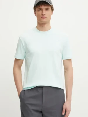 Calvin Klein t-shirt bawełniany kolor turkusowy K10K109894