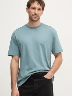 Calvin Klein t-shirt bawełniany kolor zielony K10K112487