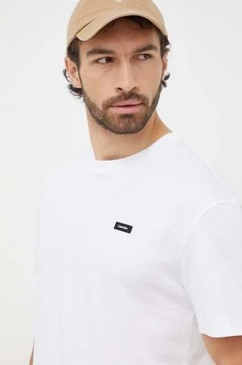 Calvin Klein t-shirt bawełniany męski kolor biały gładki