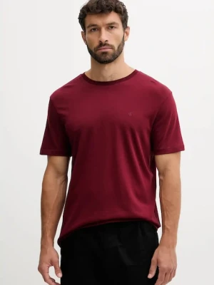 Calvin Klein t-shirt bawełniany męski kolor bordowy gładki LV04LB275G