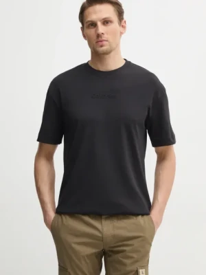 Calvin Klein t-shirt bawełniany męski kolor czarny gładki K10K114167