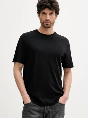Calvin Klein t-shirt bawełniany męski kolor czarny gładki LV04LB275G