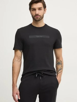 Calvin Klein t-shirt bawełniany męski kolor czarny z aplikacją K10K113791