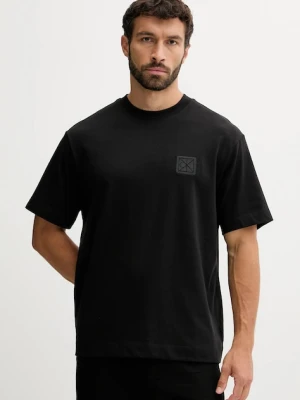 Calvin Klein t-shirt bawełniany męski kolor czarny z aplikacją LV04LD224G