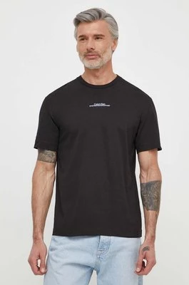 Calvin Klein t-shirt bawełniany męski kolor czarny z nadrukiem K10K112486