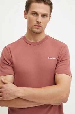 Calvin Klein t-shirt bawełniany męski kolor fioletowy gładki K10K109894