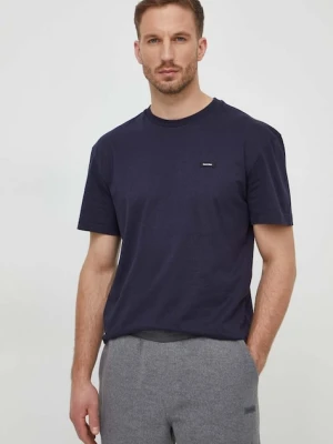 Calvin Klein t-shirt bawełniany męski kolor granatowy gładki