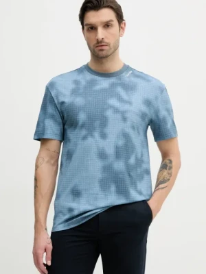 Calvin Klein t-shirt bawełniany męski kolor niebieski wzorzysty K10K114150