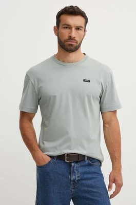 Calvin Klein t-shirt bawełniany męski kolor szary gładki