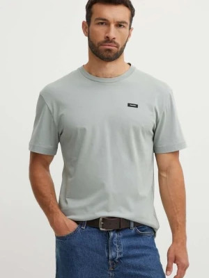 Calvin Klein t-shirt bawełniany męski kolor szary gładki