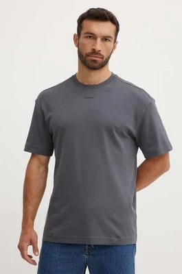 Calvin Klein t-shirt bawełniany męski kolor szary gładki K10K112487