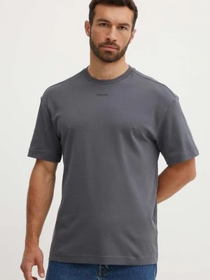 Calvin Klein t-shirt bawełniany męski kolor szary gładki K10K112487