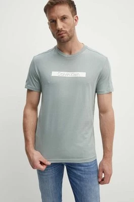 Calvin Klein t-shirt bawełniany męski kolor szary z nadrukiem K10K113110