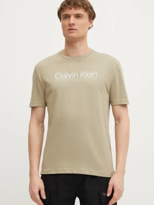 Calvin Klein t-shirt bawełniany zielony