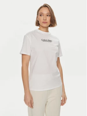 Calvin Klein T-Shirt Coordinates K20K207005 Biały Regular Fit