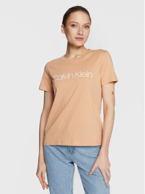 Calvin Klein T-Shirt Core Logo K20K202142 Beżowy Regular Fit