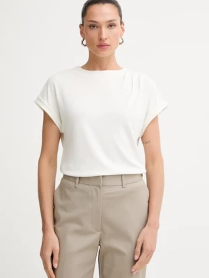 Calvin Klein T-shirt damski beżowy