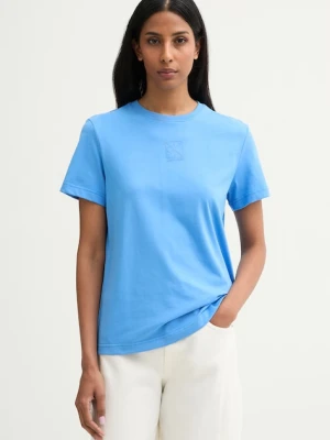 Calvin Klein T-shirt damski bawełniany niebieski