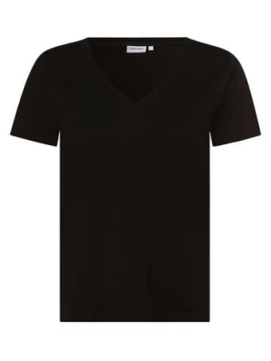 Calvin Klein T-shirt damski Kobiety Bawełna czarny jednolity,