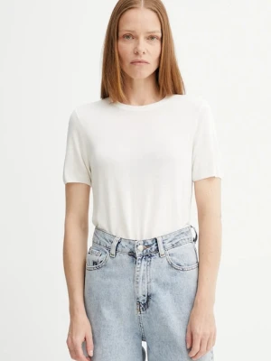 Calvin Klein t-shirt damski kolor beżowy LV044A307G
