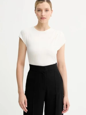 Calvin Klein t-shirt damski kolor beżowy LV047B275G