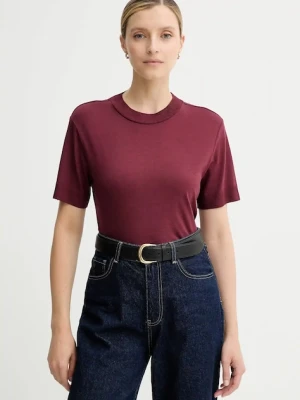 Calvin Klein t-shirt damski kolor bordowy LV044B206G