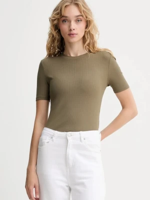 Calvin Klein t-shirt damski kolor zielony LV044D246G
