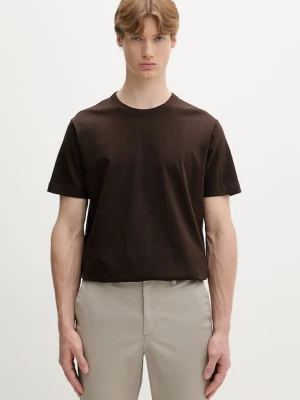 Calvin Klein T-shirt damski z dodatkiem lnu