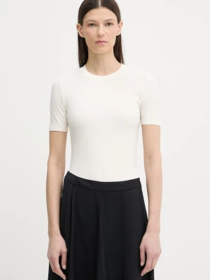 Calvin Klein t-shirt damski z modalem beżowy