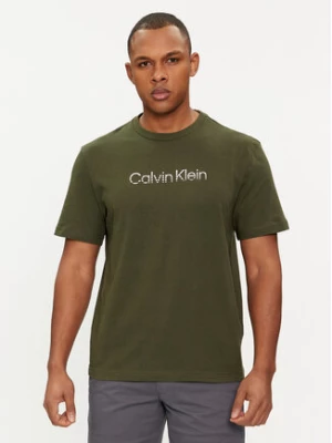 Calvin Klein T-Shirt Degrade Logo K10K112501 Zielony Regular Fit