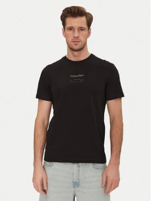 Calvin Klein T-Shirt Editorial Logo K10K114172 Czarny Regular Fit
