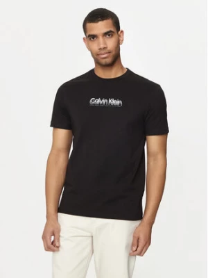 Calvin Klein T-Shirt Flock Logo K10K113118 Czarny Regular Fit