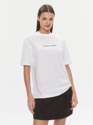 Calvin Klein T-Shirt Hero Logo Oversized T Shirt K20K206778 Biały Regular Fit