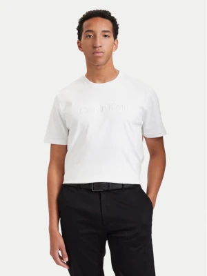 Calvin Klein T-Shirt Interlock LV04LH804G Biały Regular Fit