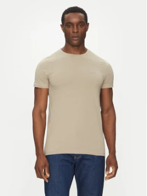 Calvin Klein T-Shirt K10K112724 Beżowy Slim Fit