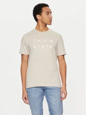 Calvin Klein T-Shirt K10K114156 Beżowy Regular Fit