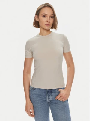 Calvin Klein T-Shirt K20K206553 Beżowy Slim Fit