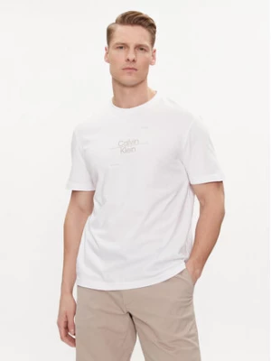 Calvin Klein T-Shirt Line Logo K10K112489 Biały Regular Fit