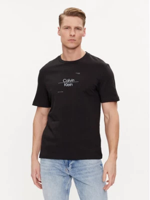Calvin Klein T-Shirt Line Logo K10K112489 Czarny Regular Fit