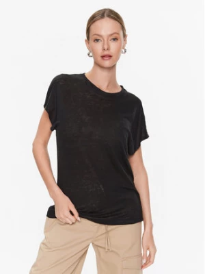 Calvin Klein T-Shirt Linen Jearsey C-Neck Top Ss K20K205304 Czarny Regular Fit